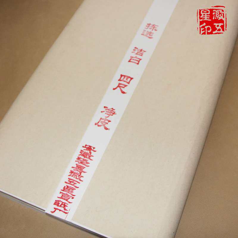 净皮生宣纸熟宣半生熟书法练习书法国画创作用纸四尺整张六尺