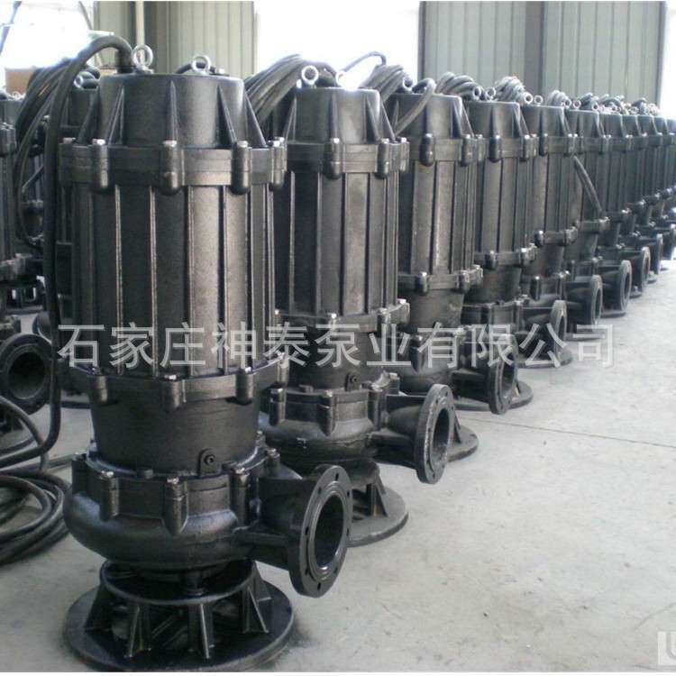 切割式潜水排污泵 不锈钢无堵塞污水泵200WQ400-30-55废水提升泵