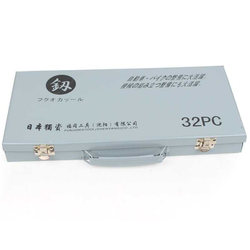 供应釼牌福冈工具套筒棘轮扳手套装加长型汽修组合32件套