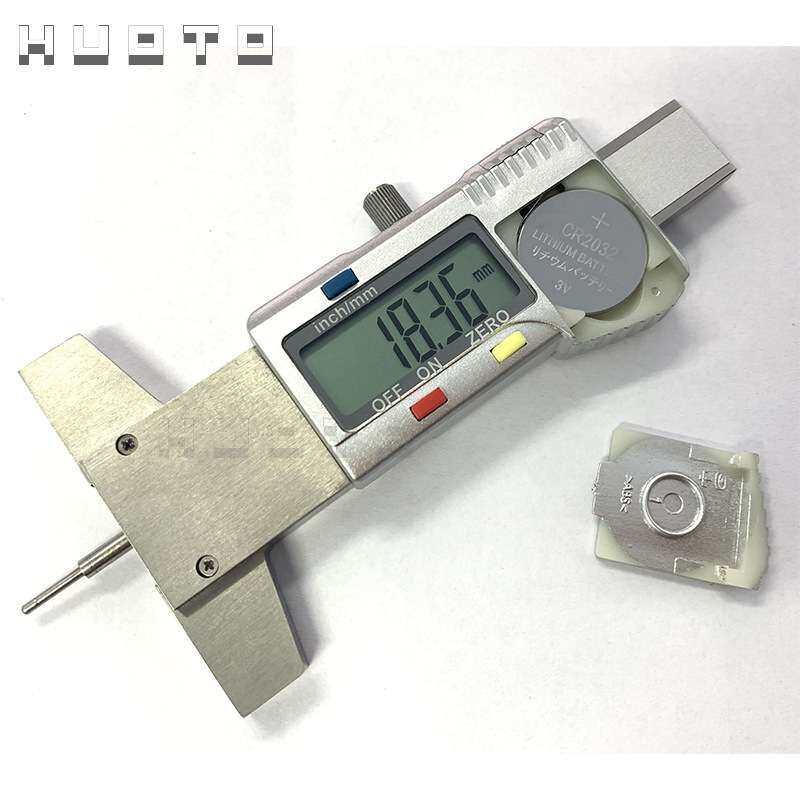 不锈钢数显轮胎深度尺0-25MM精密0.01MM深度尺胎纹尺