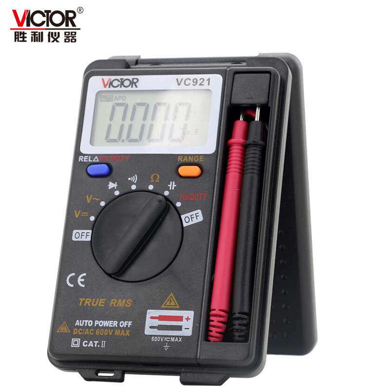 VICTOR胜利VC921/VC921A/VC921B卡片型万用表小巧笔记本式口袋数