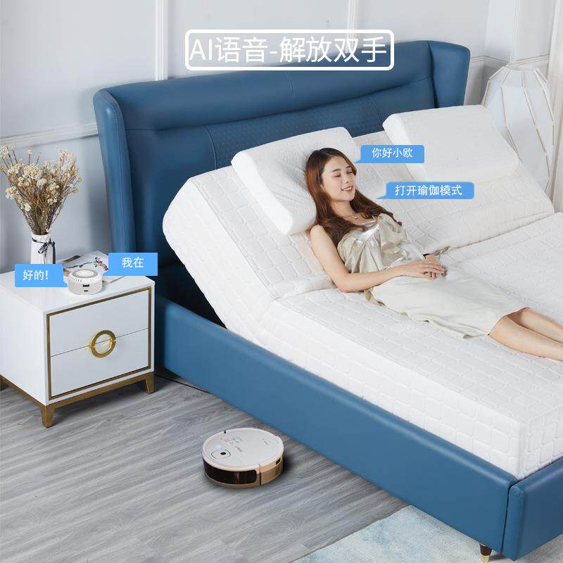 AI语音电动德HZF国手按摩电动床垫多功智能床机APP升降床能电动床