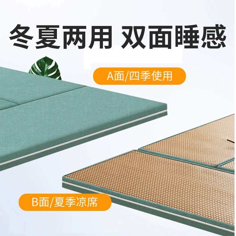 藤席榻榻米垫子双面两用飘窗垫椰棕乳胶垫四季可用地台垫子可拆洗