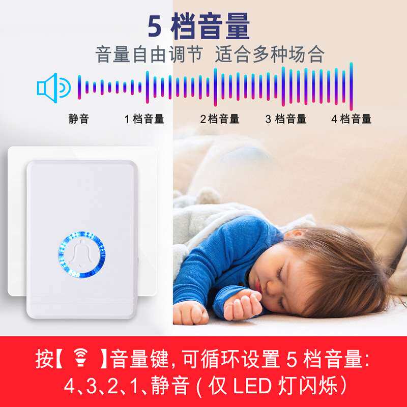 红外感应门铃家居店铺欢迎光临感应器48首音乐跨境货源智能感应
