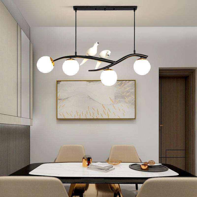 简约创意小鸟吊灯个性现代设计师吧台餐厅吊灯北欧风格led灯具