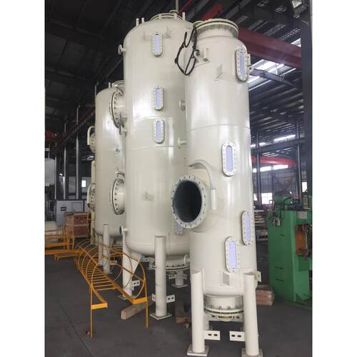 郑州合金硅项目 白色面漆 碳钢衬半硬质橡胶离子交换器，砂滤器罐