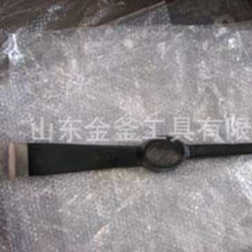 钢镐轨道钢手工一体锻打柴镐砍柴镐锛镐两用圆孔镐长柄锰钢图片