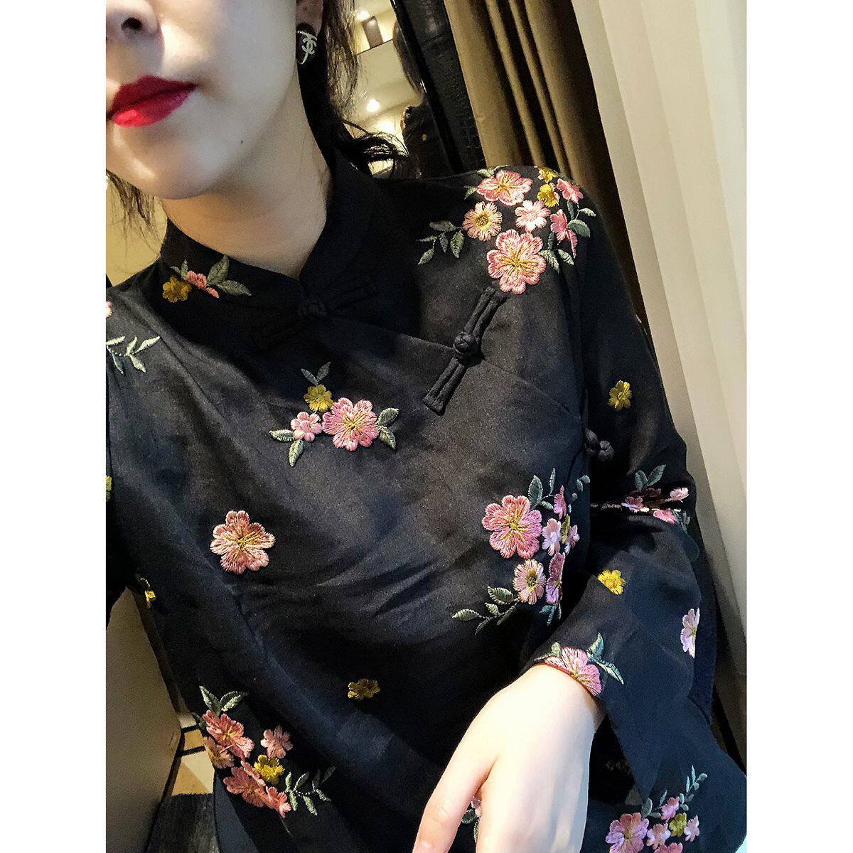 衣槿知秋复古改良旗袍盘扣衬衫