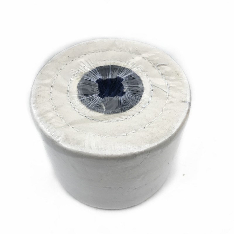 棉布抛光120x100十字芯拉丝轮 珍珠纯棉抛光布轮 黄布白布拉丝轮