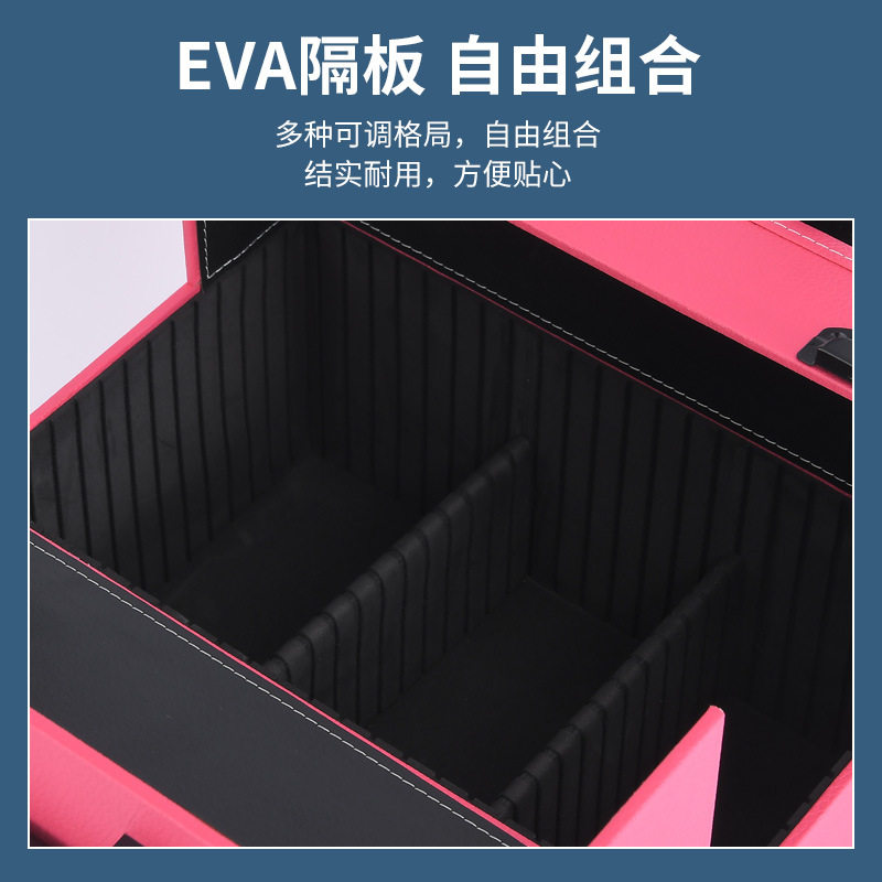现货足浴工具技师拉杆箱纹绣采耳按摩便携式双开箱沐足技师箱