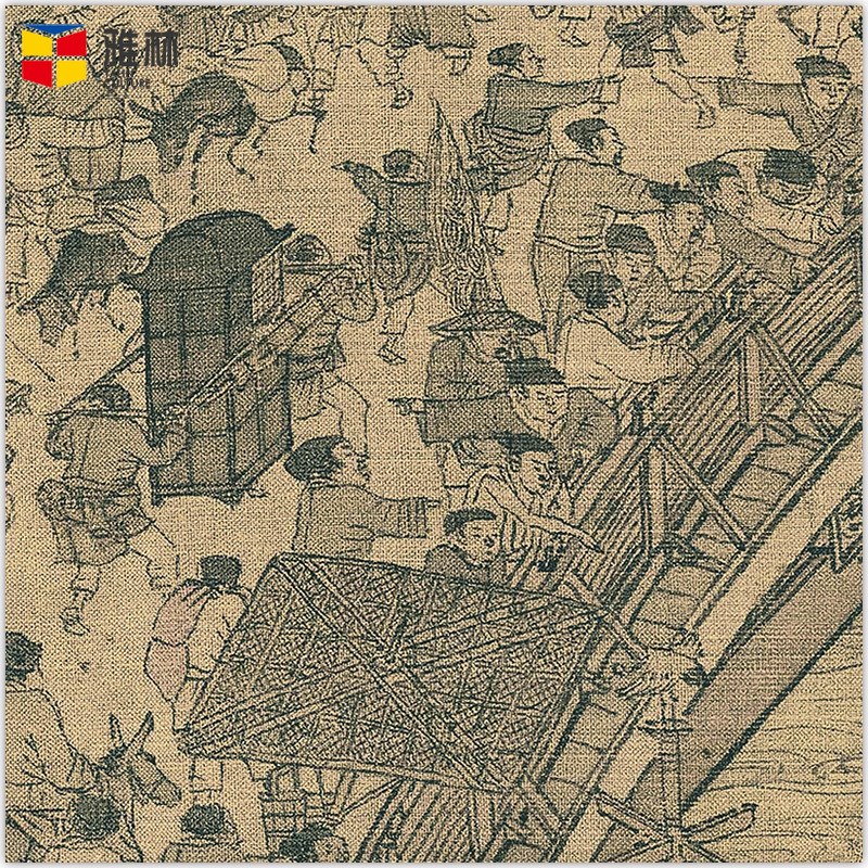 厂家直供艺术微喷家居客厅书房装饰画清明上河图名人字画画芯