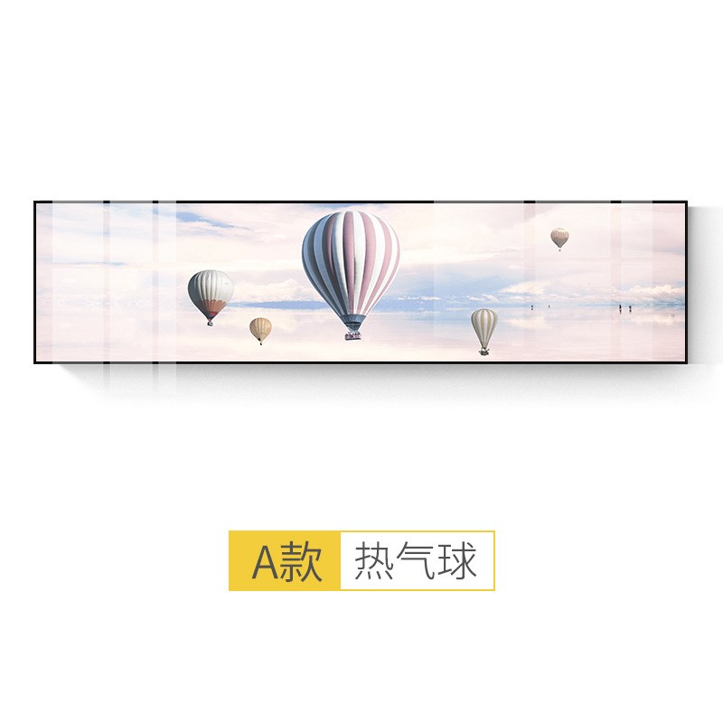 北欧卧室装饰画床头画温馨房间布置墙壁画现代简约主卧挂画热气球