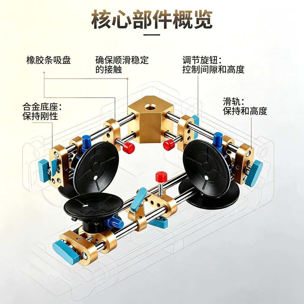 中星厂家直销台面拉紧器石材90°真空拼缝吸盘接缝机石英石瓷砖