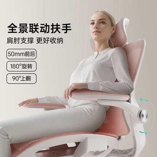黑白调P2Pro女生人体工学椅子电脑椅子电竞椅家用舒适久坐办公椅