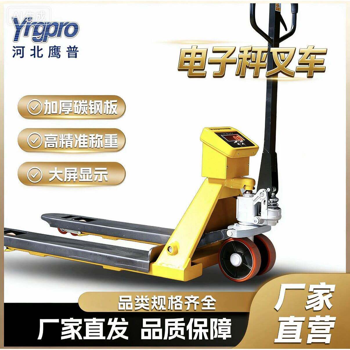 鹰普称重叉车电子秤液压搬运车带称重地牛精度吨地牛叉车称