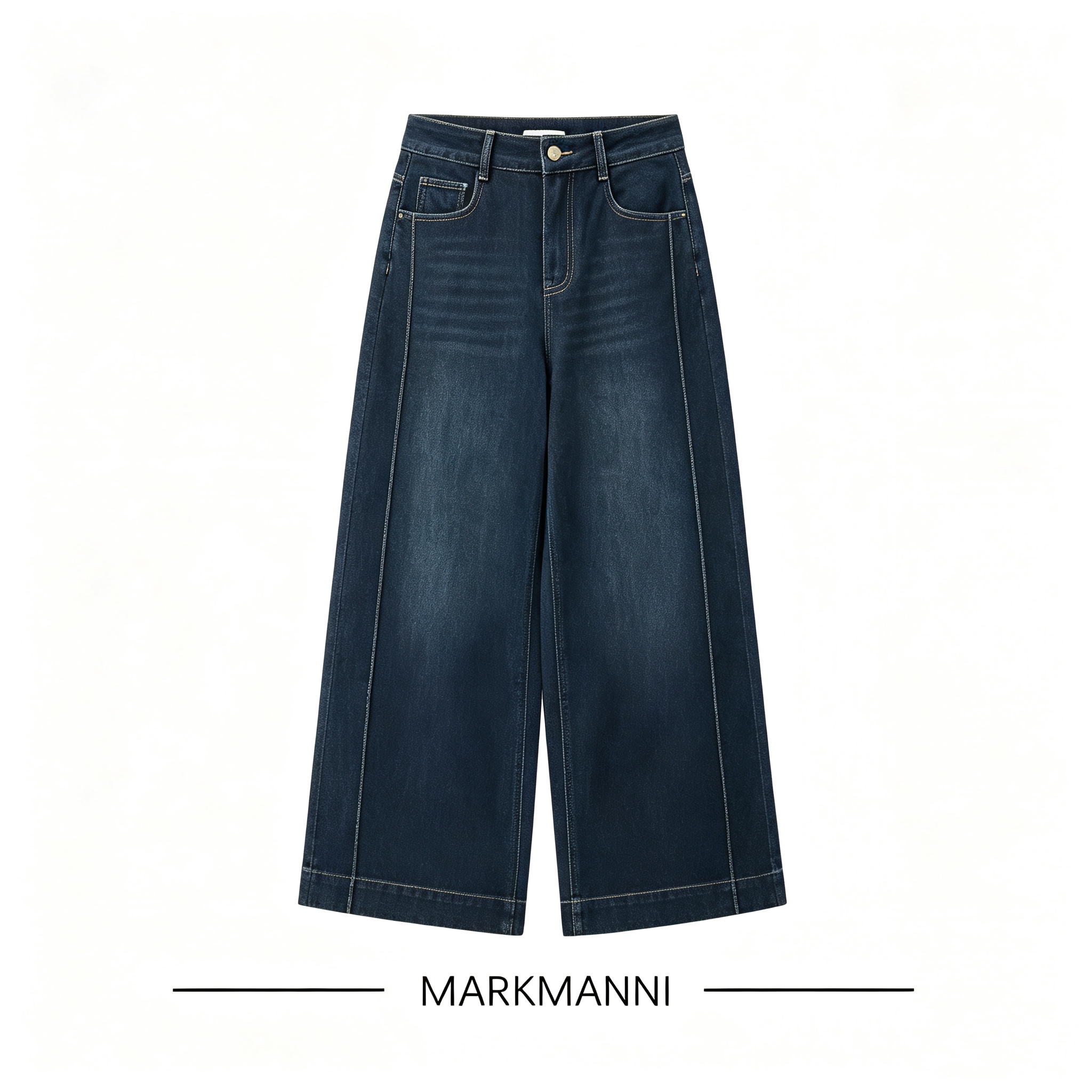 MKMANI 直筒裤女早秋高腰旗袍