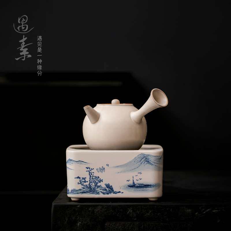 复古侧把壶煮茶炉茶具套装家用围炉煮茶炭火炉电陶炉户外煮茶器