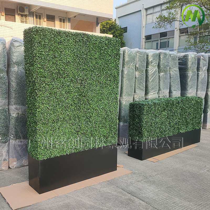 室外防晒仿真草墙立体米兰草墙篱笆墙绿植墙庭院植物篱笆围挡草墙