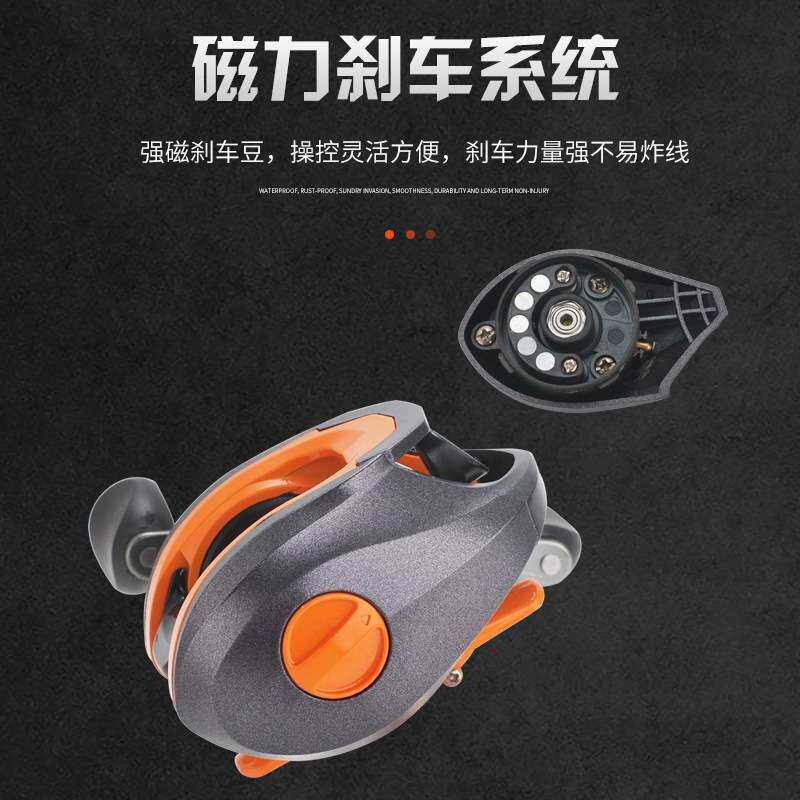 全金属头水滴轮远投渔线轮筏钓轮筏轮路亚轮磁力刹车渔轮