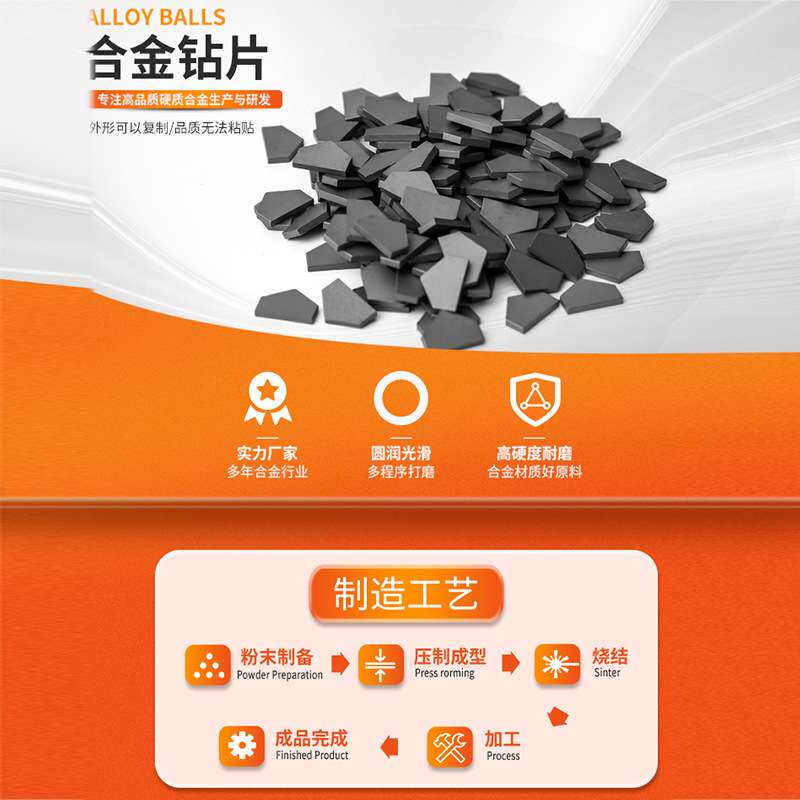 硬质合金钻片钨钢煤钻片耐磨碳化钨三角钻麻花钻霸王钻采矿工具