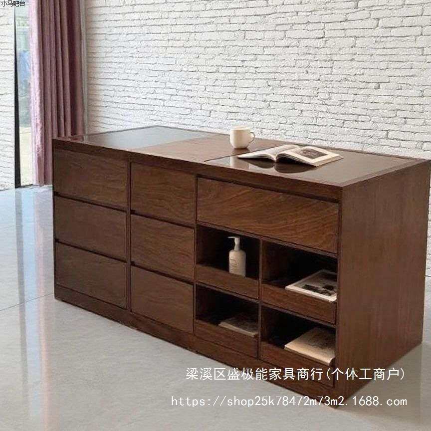 服装店中岛柜收银台柜台带玻璃摆件饰品陈列柜流水台女装店展示台