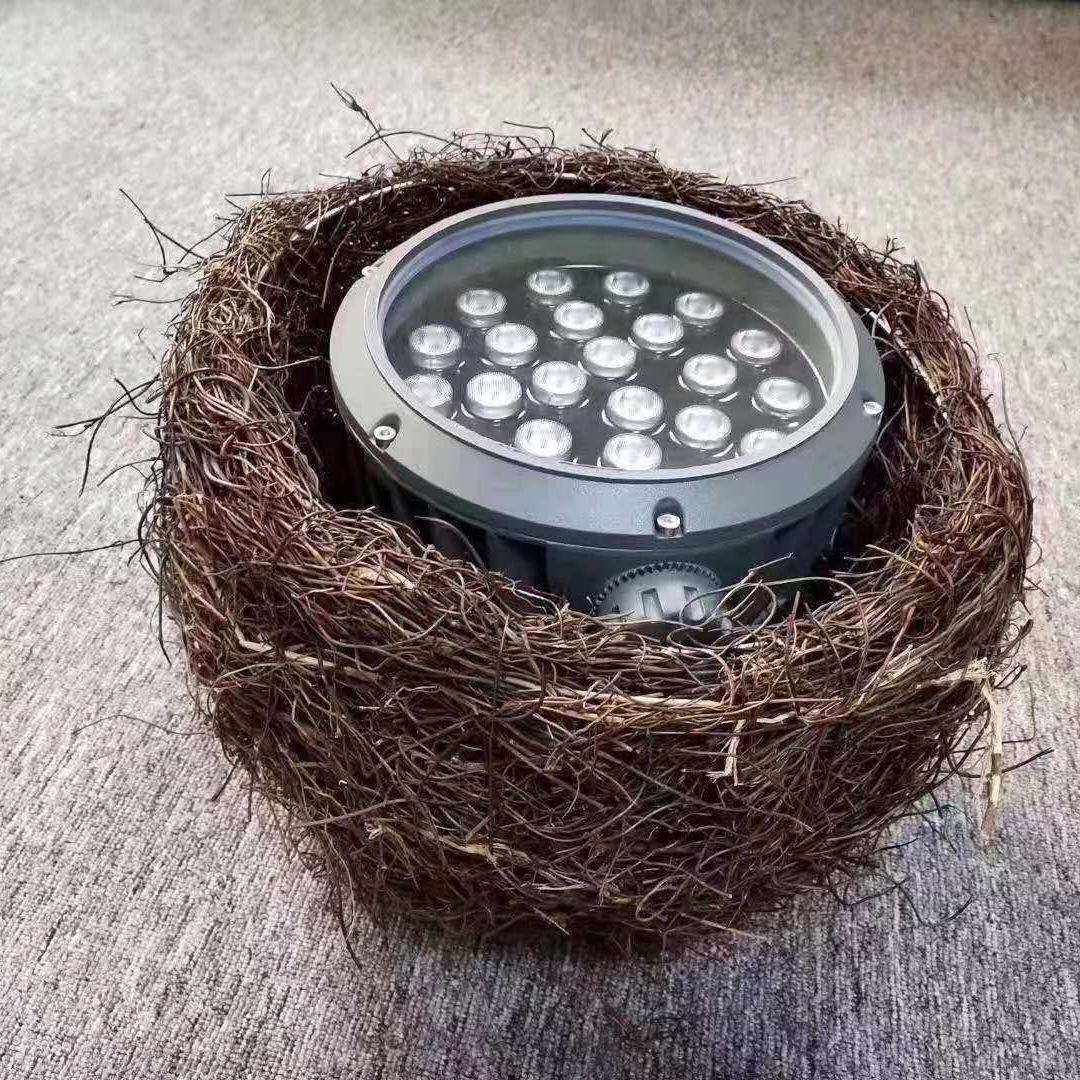 园林亮化LED鸟巢灯鸟窝灯照树灯20W30W藤编鸟窝照树灯鸟巢射树灯