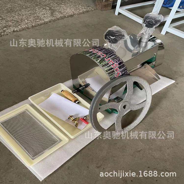 供应甘蔗压榨机 饮品店手摇甘蔗压榨机 台式不锈钢手动甘蔗榨汁机