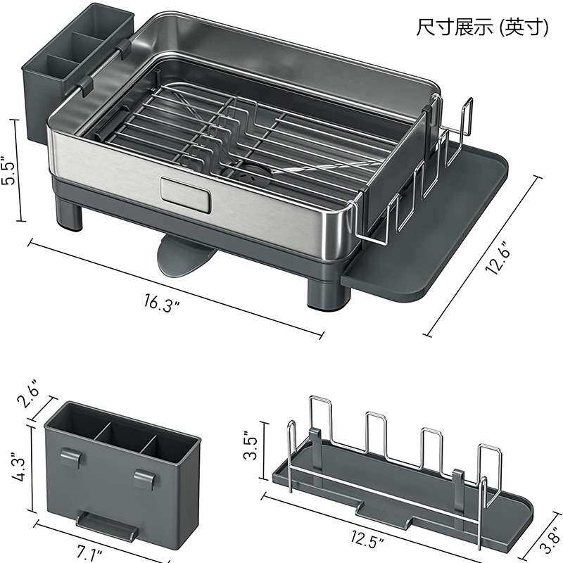 厨房碗碟架子置物架家用放碗的沥水架高颜值创意波点碗碟置物架