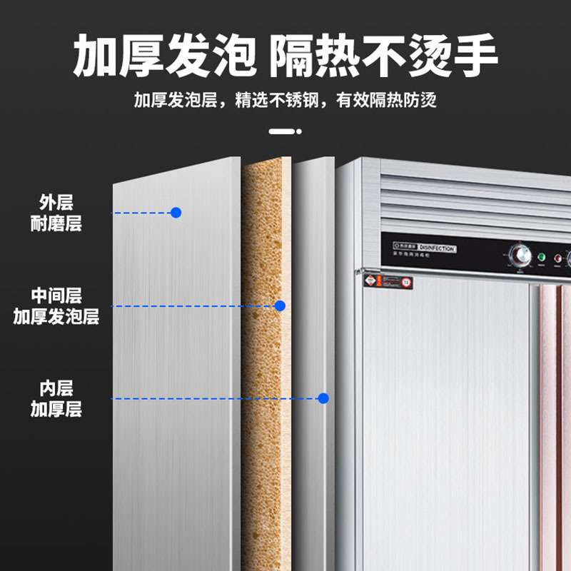 史蒂芬StevisonRTP1780C双门不锈钢高温消毒柜商用餐厅饭堂消毒柜