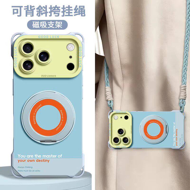 适用苹果17promax手机壳iPhone17新款16pro带挂绳air硅胶保护套手提15磁吸支架14挂脖13防摔12背带斜挎可背庄图片