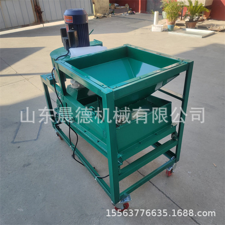 多功能稻谷高粱筛选机双层粮食除虫振动筛电动220v直线清选机