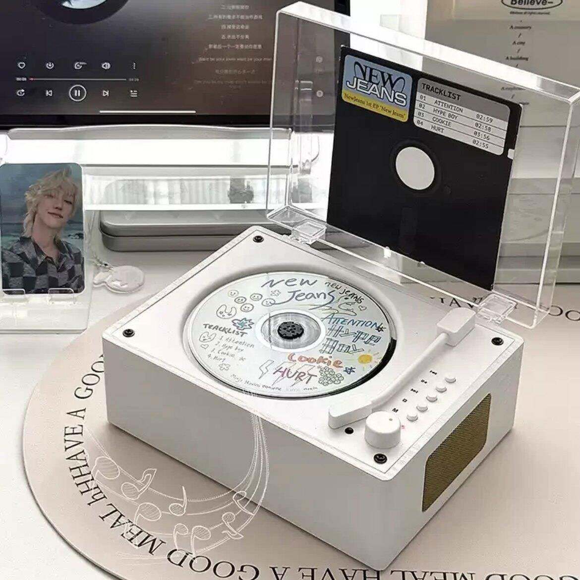 复古CD机听专辑光碟光碟播放器多功能高音质蓝牙音响Kpop生日礼物