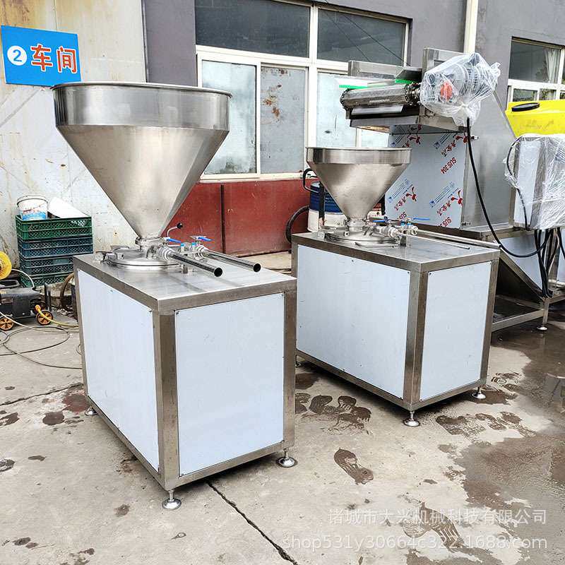 全自动液压灌肠机大型电动香肠腊肠制作机不锈钢红肠蒜味肠灌装机