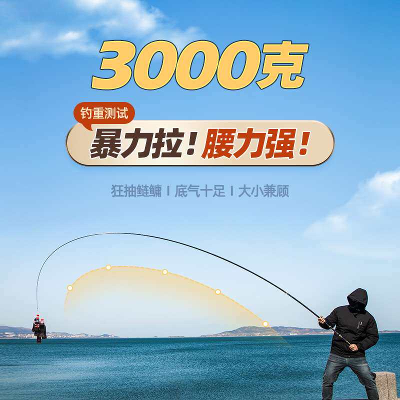 黑坑6H19调超轻超硬变色龙长节手竿台钓竿交叉碳带江河湖库综合竿