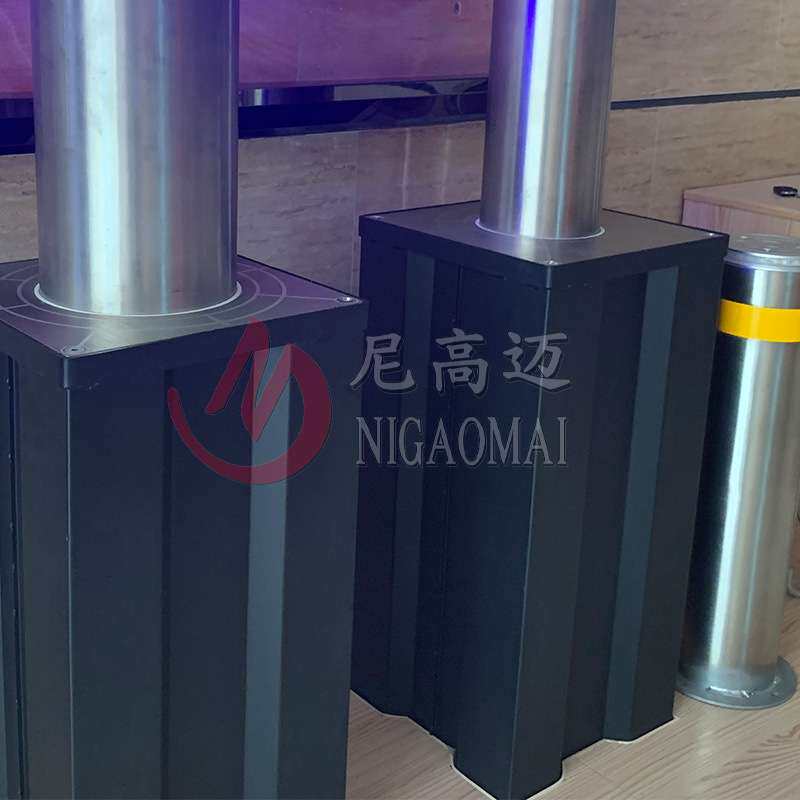 小区半自动升降柱停车场学校大门不锈钢电动路桩路障液压升降柱