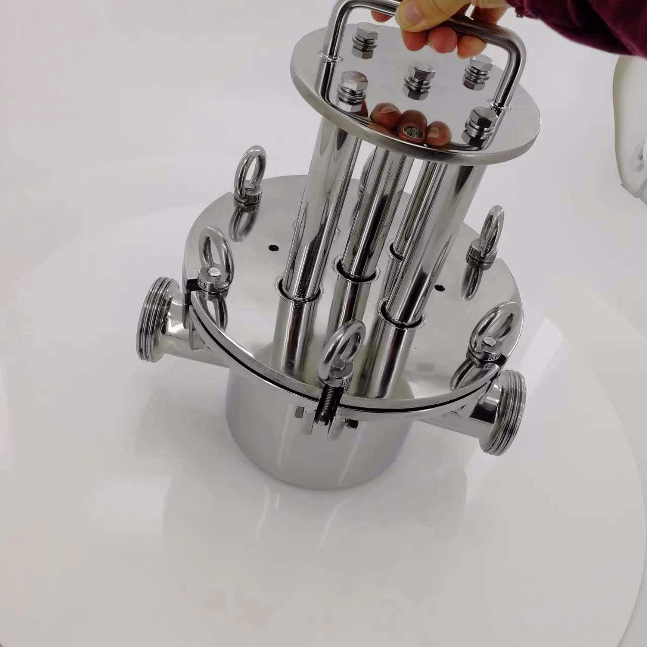 不锈钢磁性过滤器液体浆料流体强磁管道除铁器 磁棒过滤器吸铁器