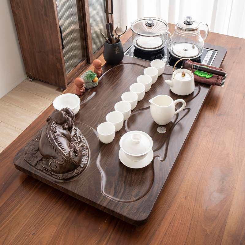 陶瓷茶具套装家用整套大茶盘茶台一体电陶炉功夫泡茶全自动烧水壶