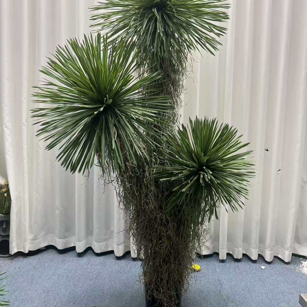 仿真稻草人手感软胶材料人造植物沙生绿植盆栽假树景观造景假绿植