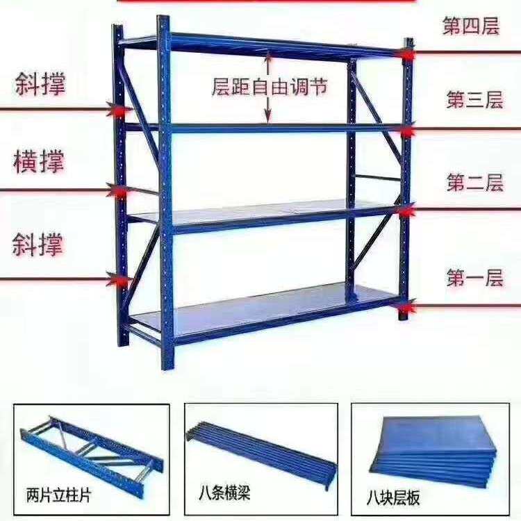 仓储货架置物架多层仓库超强承重储物货架家用仓库金属货架铁架子