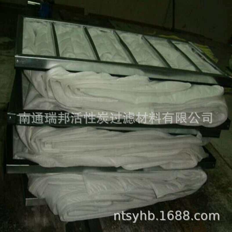 袋式过滤器 镀锌框合成纤维滤料 F7 5p10pF7中效袋式过滤器