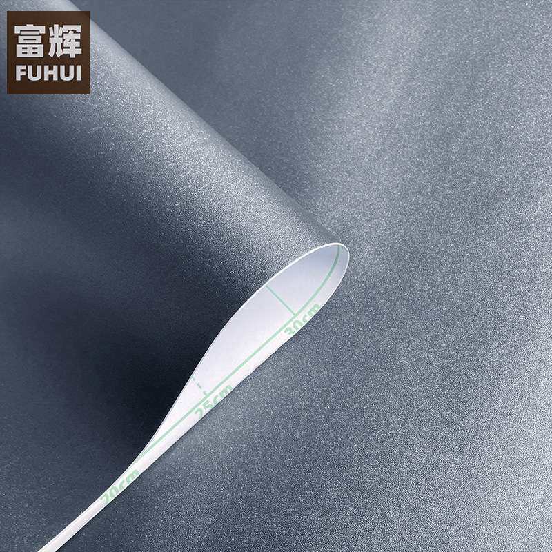 仿铁灰色金属质感波音软片PVC自粘家具翻新贴膜家电表面装饰材料