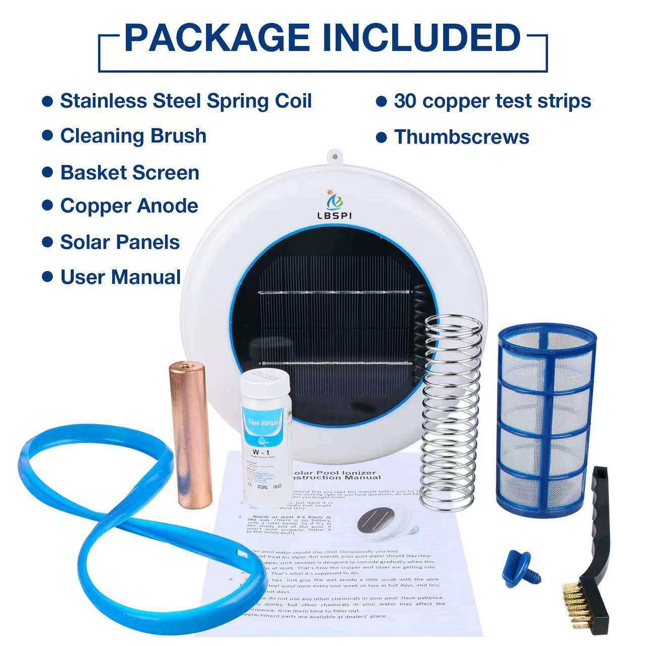 Solar pool ionizer太阳能铜银离子水处理器泳池水净化器purifier