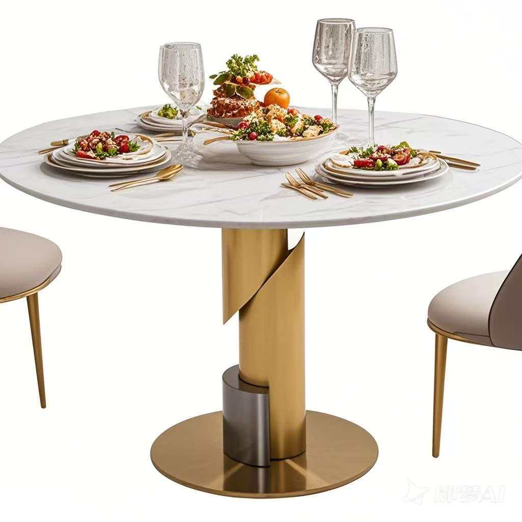 现代简约家用餐厅家具岩板餐桌椅组合现代简约小户型家用餐桌