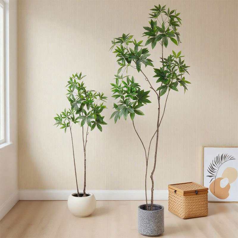 仿真绿植发财树假树盆栽室内客厅落地装饰摆件商场橱窗造景假植物