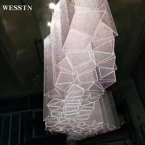 售楼部沙盘商城中庭吊饰灯工程灯具酒店大堂前台亚克力吊灯