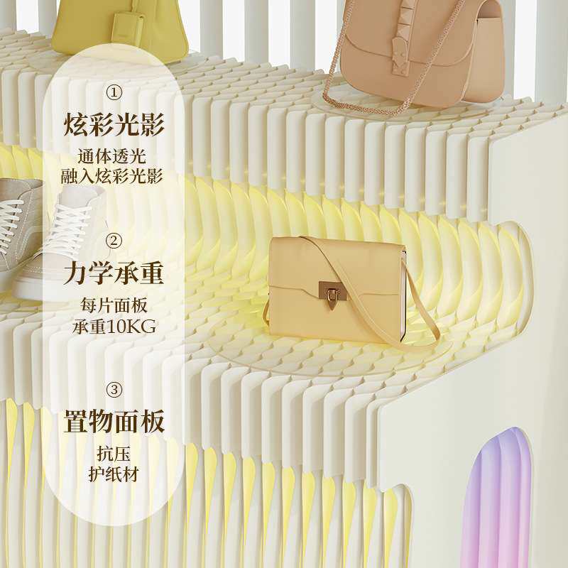 十八纸展架中岛展示台装饰展示柜商用展陈可折叠移动展台门店适用