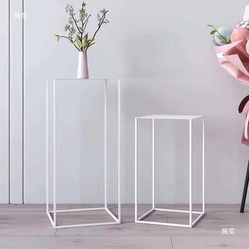 简约铁艺花架室内绿植花盆架置物架阳台落地花几落地式金属架