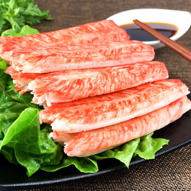 蟹皇世佳 V型蟹柳 1kg 约55条模拟V形蟹柳蟹肉棒日料寿司火锅蟹柳