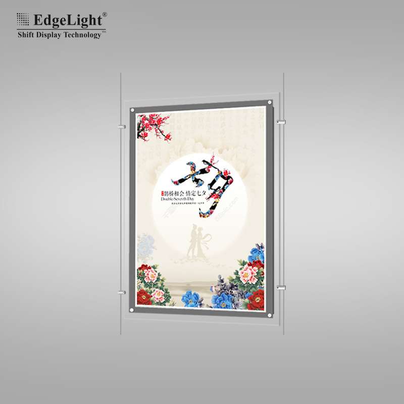 双面玻璃水晶灯箱led亚克力超薄吊挂地铁商场招牌展示广告牌灯箱