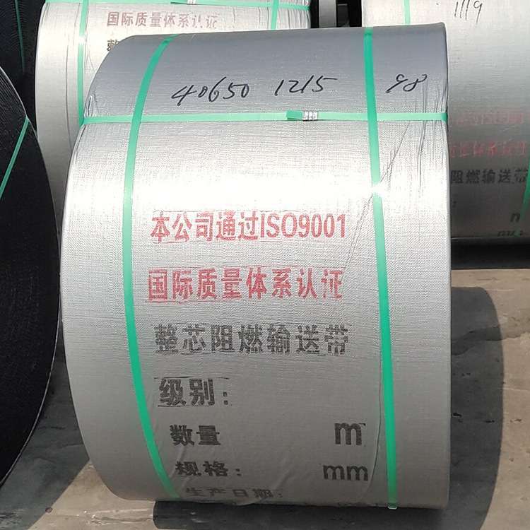 黑色橡胶输送带PVC整芯阻燃输送带矿用输送机防滑环形尼龙输送带